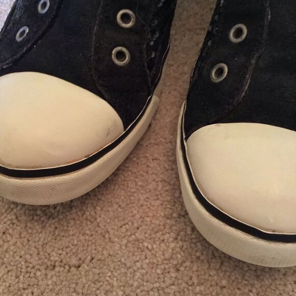 UGG Laela Sparkles Slip On Black Sneakers Suede Sequins - Picture 7 of 11